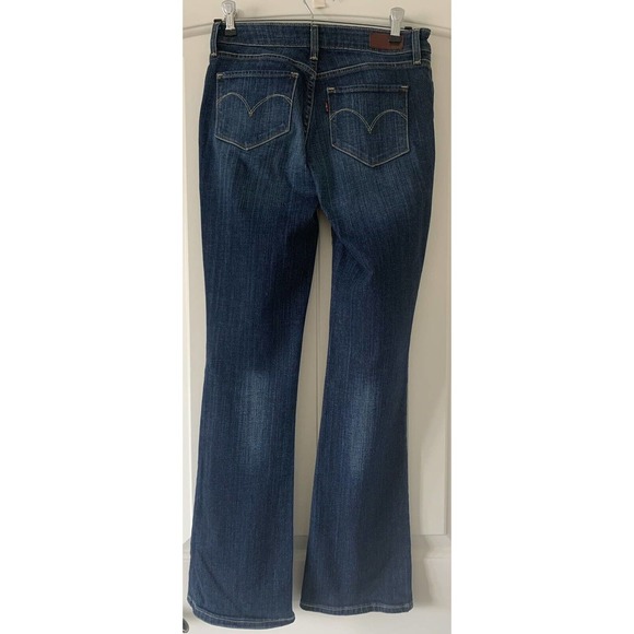 Levi's Bold Curve Boot Cut Skinny Denim Blue Dark Wash Jeans Womens Size 26x32 - Picture 3 of 10